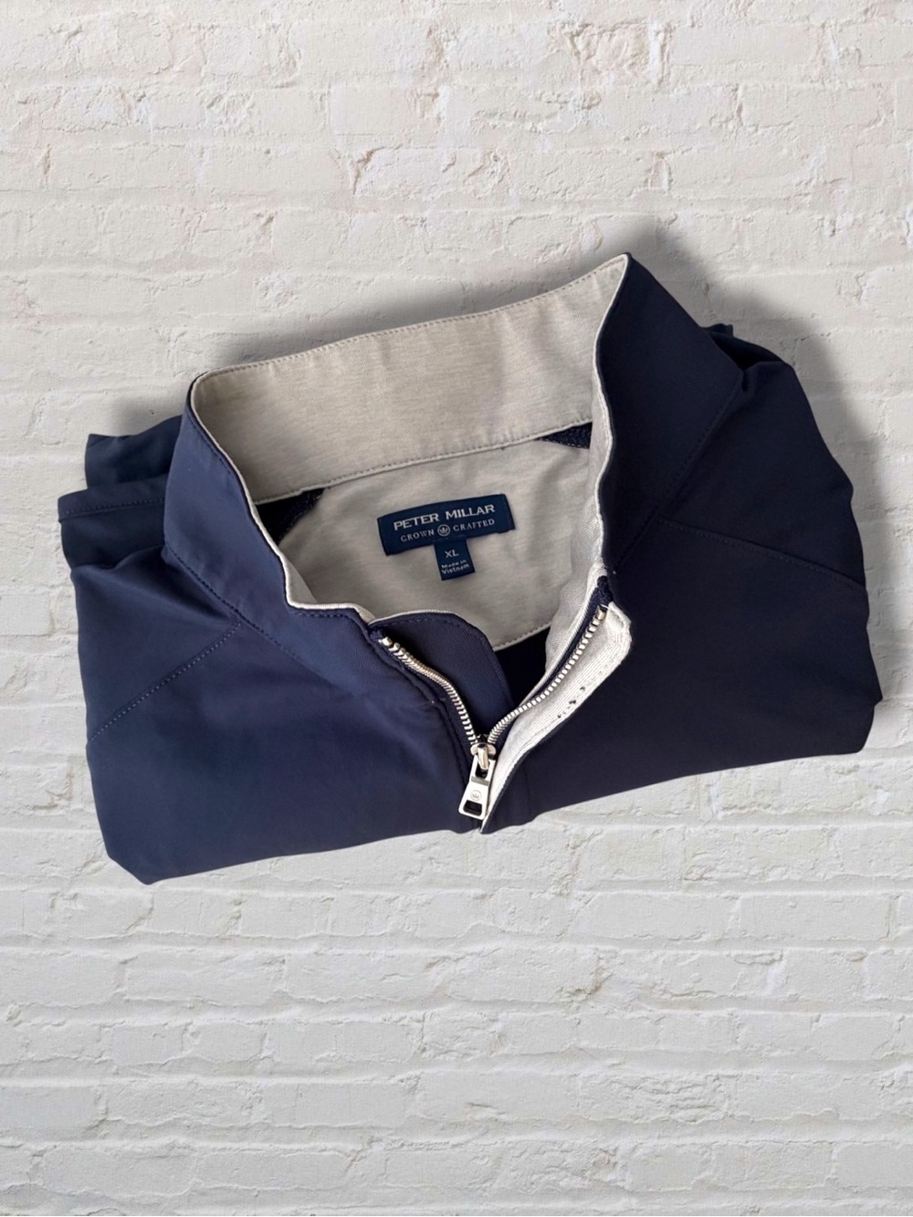 Peter Millar Crown Crafted Stealth Performance Quarter Zip Navy XL - Picture 9 of 14